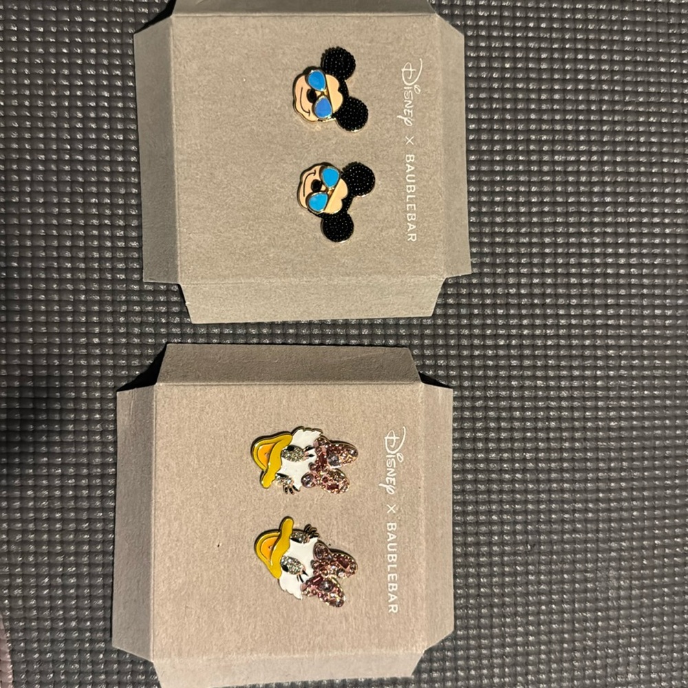 Mickey Mouse and Daisy Duck earrings